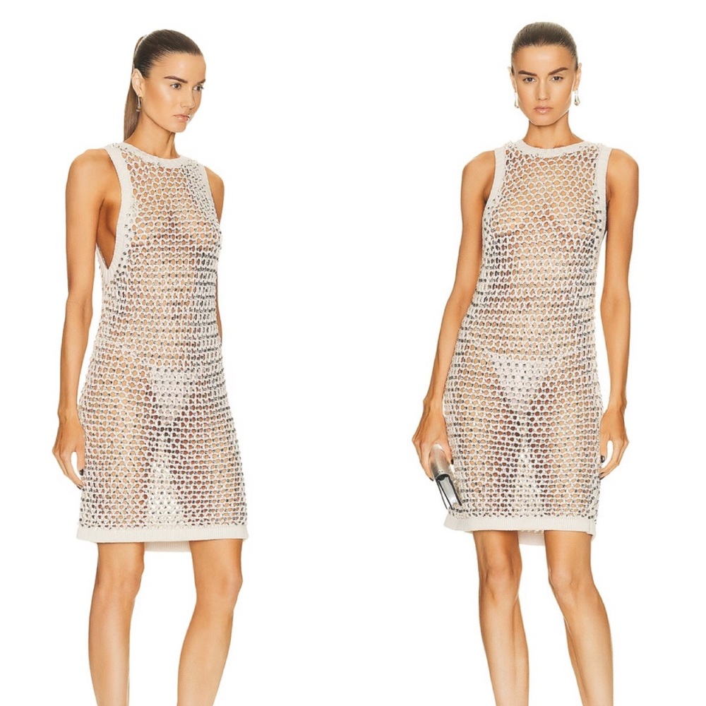 DIOTIMA world Hall crystal mesh mini dress